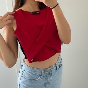 V Neck Crop Top